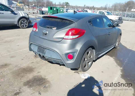 2013 Hyundai Veloster Turbo W/Black z USA, uszkodzony, nr VIN KMHTC6AE7DU117716